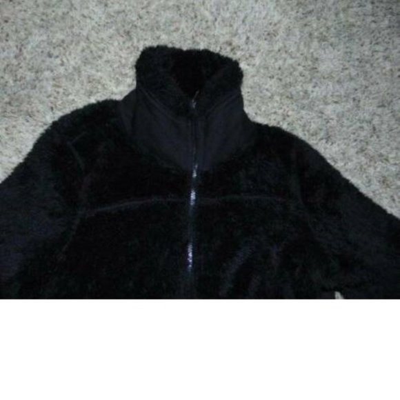 Womens Sherpa Fleece Jacket Fila Sport Medium Black Zip Front Moisture Wicking - Picture 3 of 6